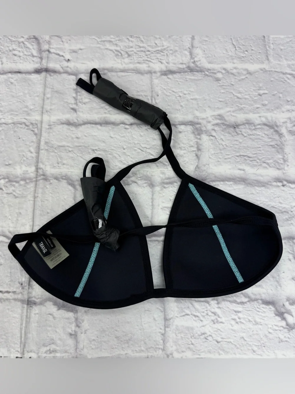 triangl Chloe Bikini Top in Santa Rosa Splash Sz M Blue NWOT's Beach Pool Swim
